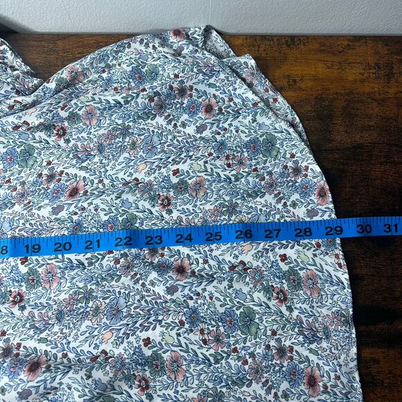 Rose Olive Top Womens 2X Floral Pintuck Flowy Boho Cottagecore Prairie Whimsical - Picture 9 of 10